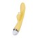 Vibrator Flovetta by Toyfa Aster with a clitoral stimulator, silicone, 22 cm, yellow color