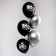 Shar Latex 12 "Moto Birthday", set of 5 pcs., Color silver, black chrome