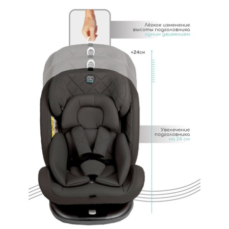 AMAROBABY BRILIANT, ISOFIX fastening, class D, group 0+/1/2/3 (0-36 kg), black color black-5