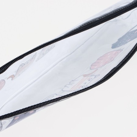 Lightning cosmetic bag, black/transparent color-2
