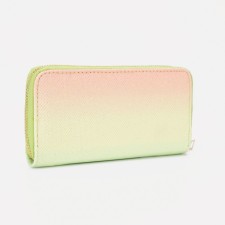 Women's wallet with lightning, light pink/yellow color