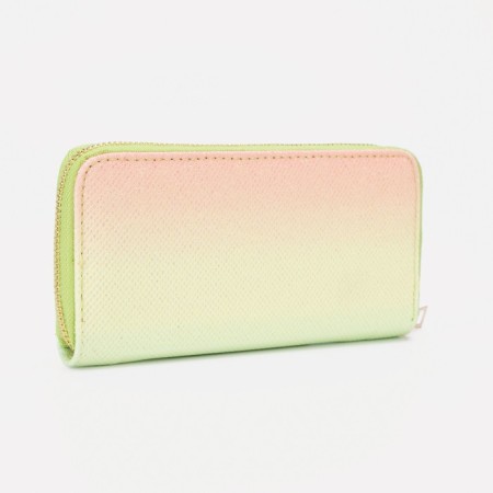 Women's wallet with lightning, light pink/yellow color