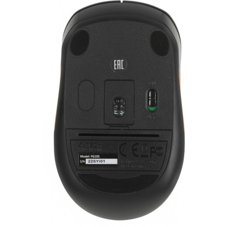 Mouse A4Tech FSTYLER FG10S Black/Orange optical (2000DPI) Silent Wireless USB for 102944-1