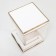 Box for flowers with a vase and PVC windows are folding, bronze, 16 x 23 x 16 cm