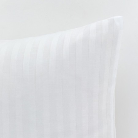 Pillowcase "Ethel" 50x70cm, Straip-Satin, white color-1
