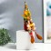 Interior doll "Granny in a cap with leaves, with corn" Long legs 35x6x7 cm