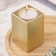 Candle "Square" in the candlestick of gypsum, 5x8cm, gold