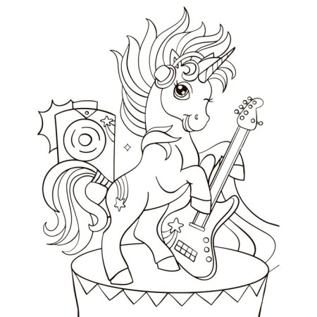 Unicorns. Cool coloring pages-1