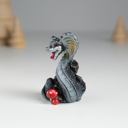 Polystone souvenir "Dark snake with fly agaric" mix 4.3x3.5x6 cm-5