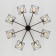 Trappola chandelier, 8x60W E27, black color