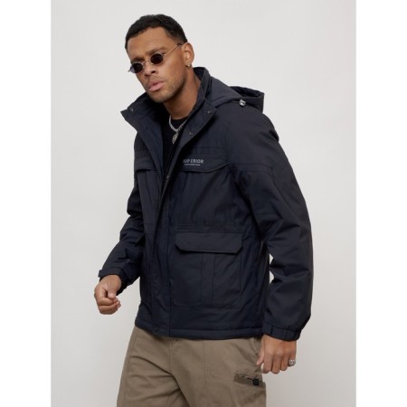 Sports male jacket, size 54, dark blue color-6