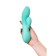 Vibrator with double stimulation Eromantica Vivian, 20 cm, silicone, mint color