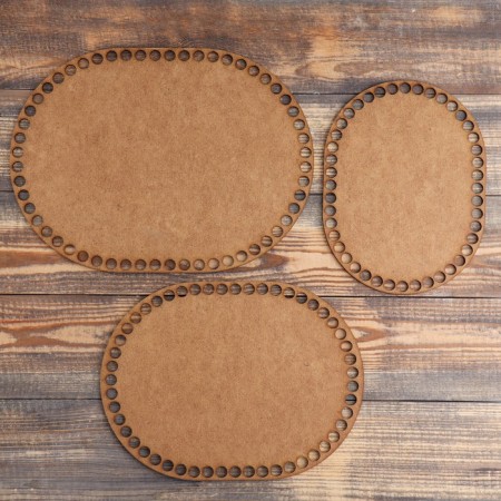 A set of blanks for knitting "oval parallel" (3 in 1), 20 × 15, 24 × 18, 28 × 21 cm, d = 10mm-1