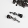 Automatic lock for metal zippers, No. 5, decorative, 10 pcs, black nickel color