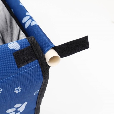 Car Seats for animals 40*30*25 cm, blue with white paws and bones-10