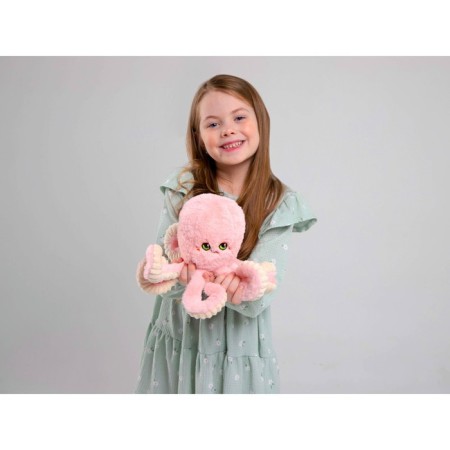 Soft toy "octopus", pink color-5