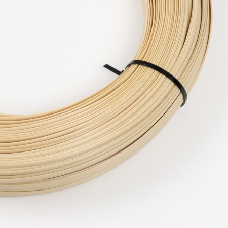 Artificial Roatan smooth 8 mm 100 m crescent (straw)-1