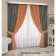 Set of curtains "Canvas", size 200x250 cm, 2 pcs, pavement color, orange