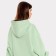 Women's sweatshirt was laid down, the color of the light green, size 44 (s)