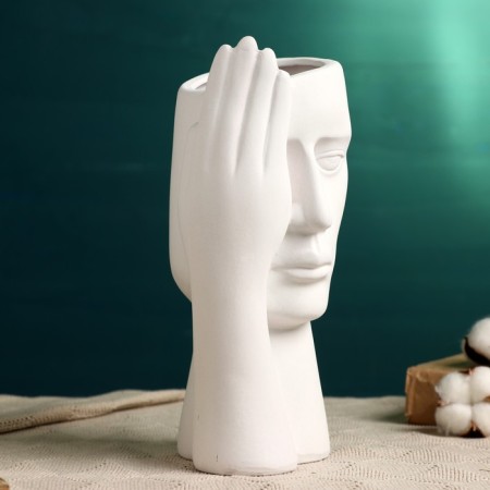 Kashpo - VAZA "View" white, 13x10x28cm-1