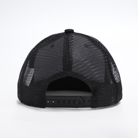 Women's cap with a straight visor "cool", black color, mesh, rr 56, with beads-4