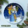 Glass Serving shares "Santa Claus", D = 19 cm
