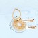 Clip for a scarf "links" with a pearl, white color in gold