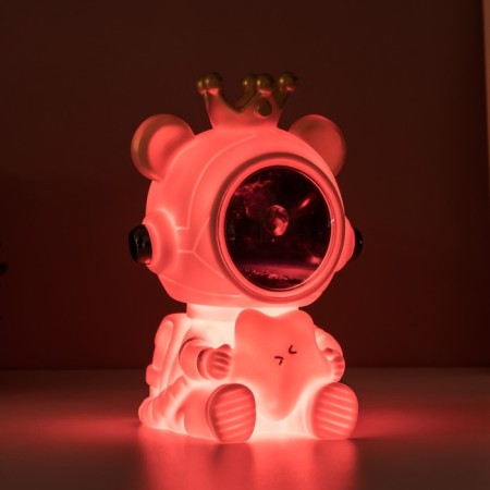 Night-wound-wound bear with a star Led usb white 12x12x16.5 cm Risalux-3