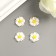 Decor for creativity plastic "Chamomile" set 30 pcs 0.9x0.9 cm