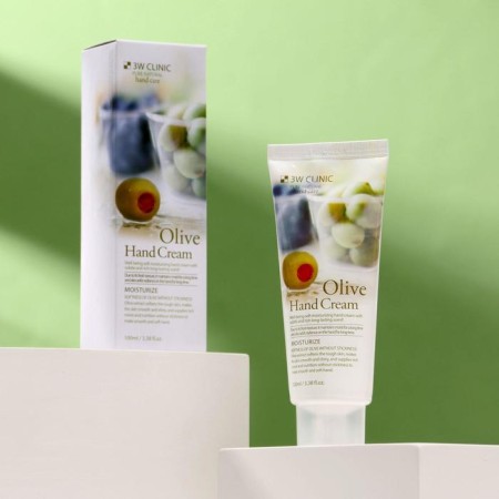 Moisturizing hand cream with olive extract 3W Clinic Moisturizing Olive Hand Cream, 100 ml