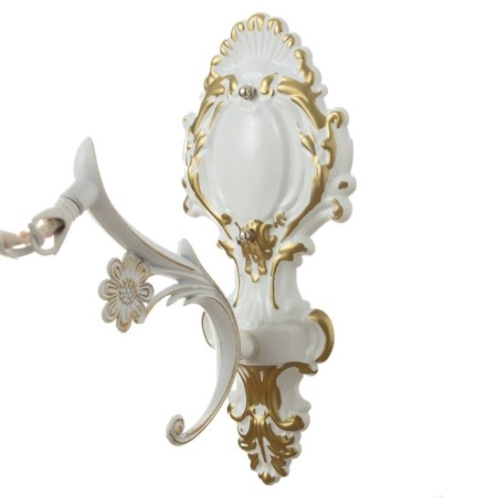 Bra "Adeline" E27 40W white with a golden patina-3