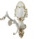 Bra "Adeline" E27 40W white with a golden patina