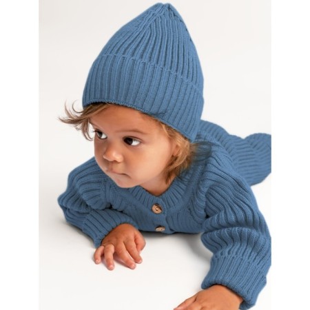 Knitted Knot Killed with a cap Amarobaby Pure Love Tot, height 62 cm, blue color-17