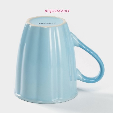 Ceramic Dolyana Mug "Marshmallow", 360 ml, blue color-1