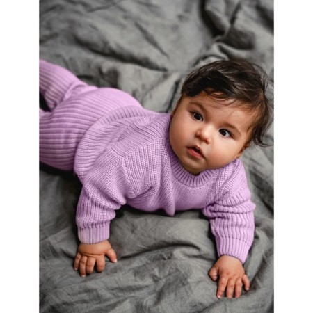 Sweater Knitted Children's Amarobaby Pure Love Buddy, height 80 cm, lilac color-5