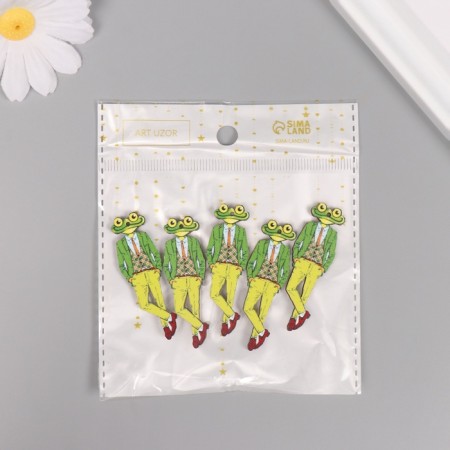 Decor for creativity tree "Stylish frog" 5x1.6x0.3 cm-3