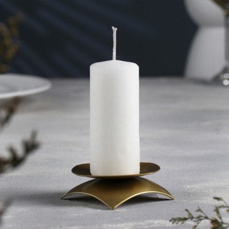 Cattle of "quarter n" metal per candle, 9.5x3 cm, gold