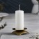 Cattle of "quarter n" metal per candle, 9.5x3 cm, gold