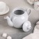 Amber kettle, 700 ml, white color