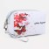 Cosmetic bag with lightning, white/red color