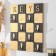 Decorative tree hooks "Chess board" black-gold 20x3x25 cm
