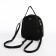 Women's backpack of artificial leather with lightning, 1 pocket, black color