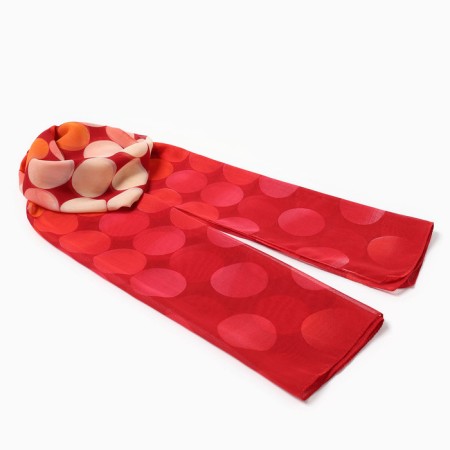 Female, pink textile scarf, rr 50*160