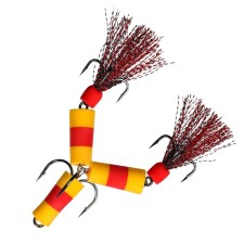 Bait jig lucky john frog, yellow, red in a blister
