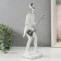 Polystone souvenir "Musician with guitar" White with silver 27.5x7.5x12.5 cm