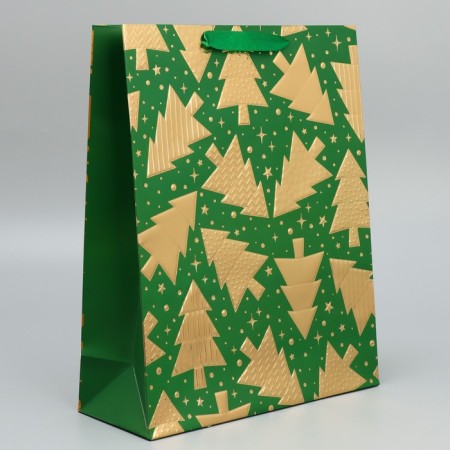 Package Gift New Year's "Christmas trees" 32 x 26 x 10 cm, New Year-1