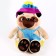 Soft toy "Bonya", in a hat and scarf