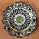 Plate of the Rishtan ceramics "Flowers", blue, embossed, 17 cm, mix