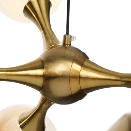Chandelier "Molecule" 16xg9 brass 82x82x36-186 cm-9