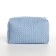 Textura zipper cosmetic bag, blue color